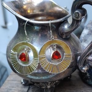 TwoTone Dual Colored Quartz Earrings